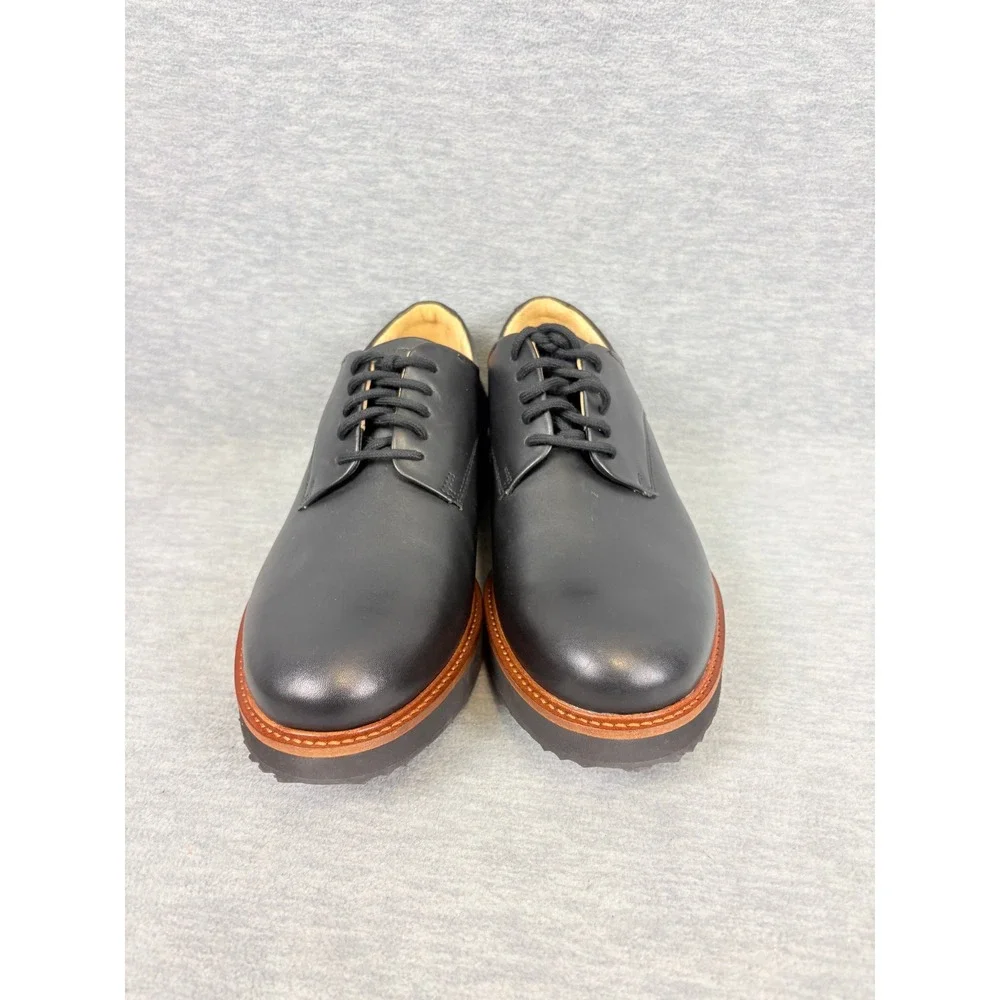Samuel Hubbard Rainy Day Founder Oxford Mens 8.5 W Black Leather Derby Shoes